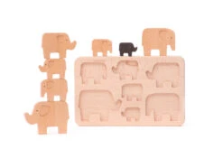 Bajo Puzzle En Bois - Éléphants -Fillettes & Fiston Soldes bajo puzzle en bois elephants 3