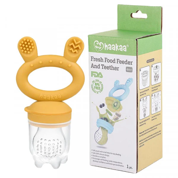 Haakaa Tétine Alimentaire Mustard 3 Haakaa Tétine Alimentaire Mustard