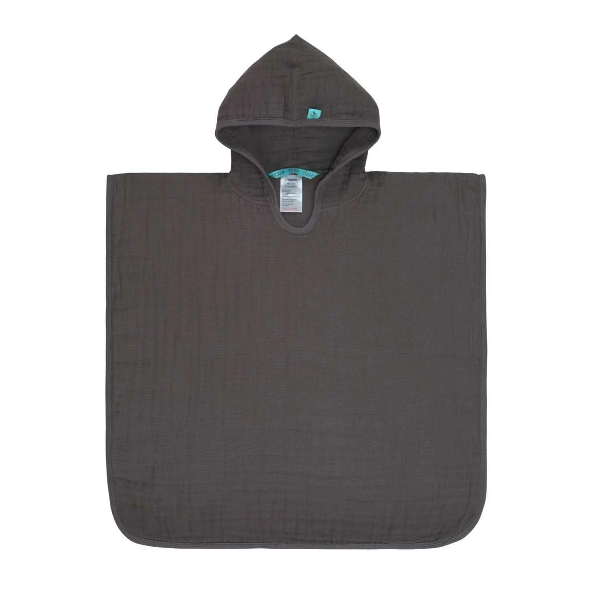 LÄSSIG Laessig Poncho De Bain En Mousseline Anthracite 4 LÄSSIG Laessig Poncho De Bain En Mousseline Anthracite – Image 2