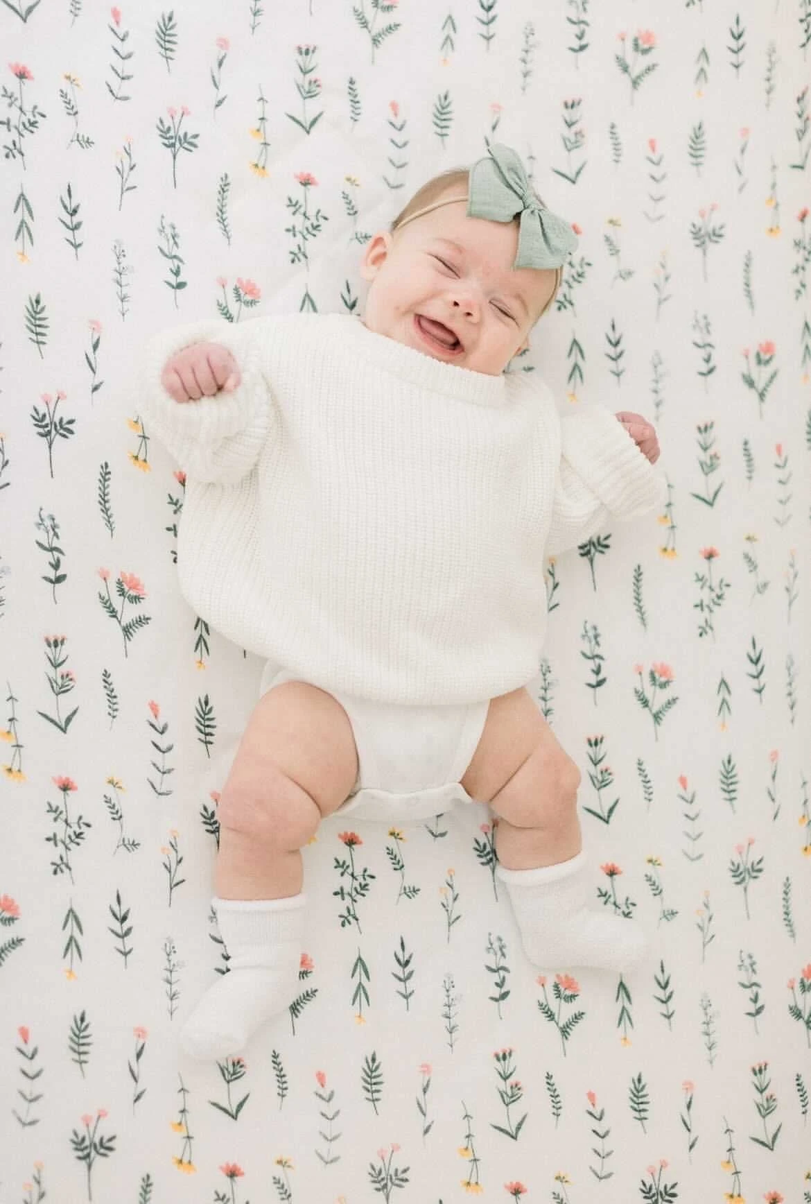 Lil North Co. Drap Contour De Bassinette Boho Wildflowers 3 Lil North Co. Drap Contour De Bassinette Boho Wildflowers