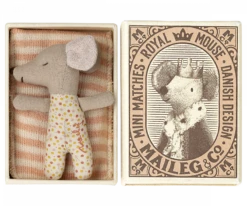 Maileg Souris Réveillée Endormie Rose -Fillettes & Fiston Soldes maileg souris reveillee endormie rose 2