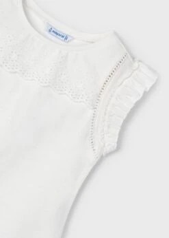 Mayoral Débardeur à Broderies Crudo -Fillettes & Fiston Soldes mayoral debardeur a broderies crudo 2