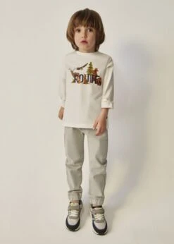 Mayoral Pantalon Skater Fit Cemento -Fillettes & Fiston Soldes mayoral pantalon skater fit cemento 3