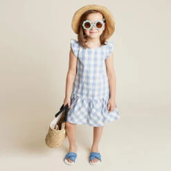 Miles Robe Bleu Gingham