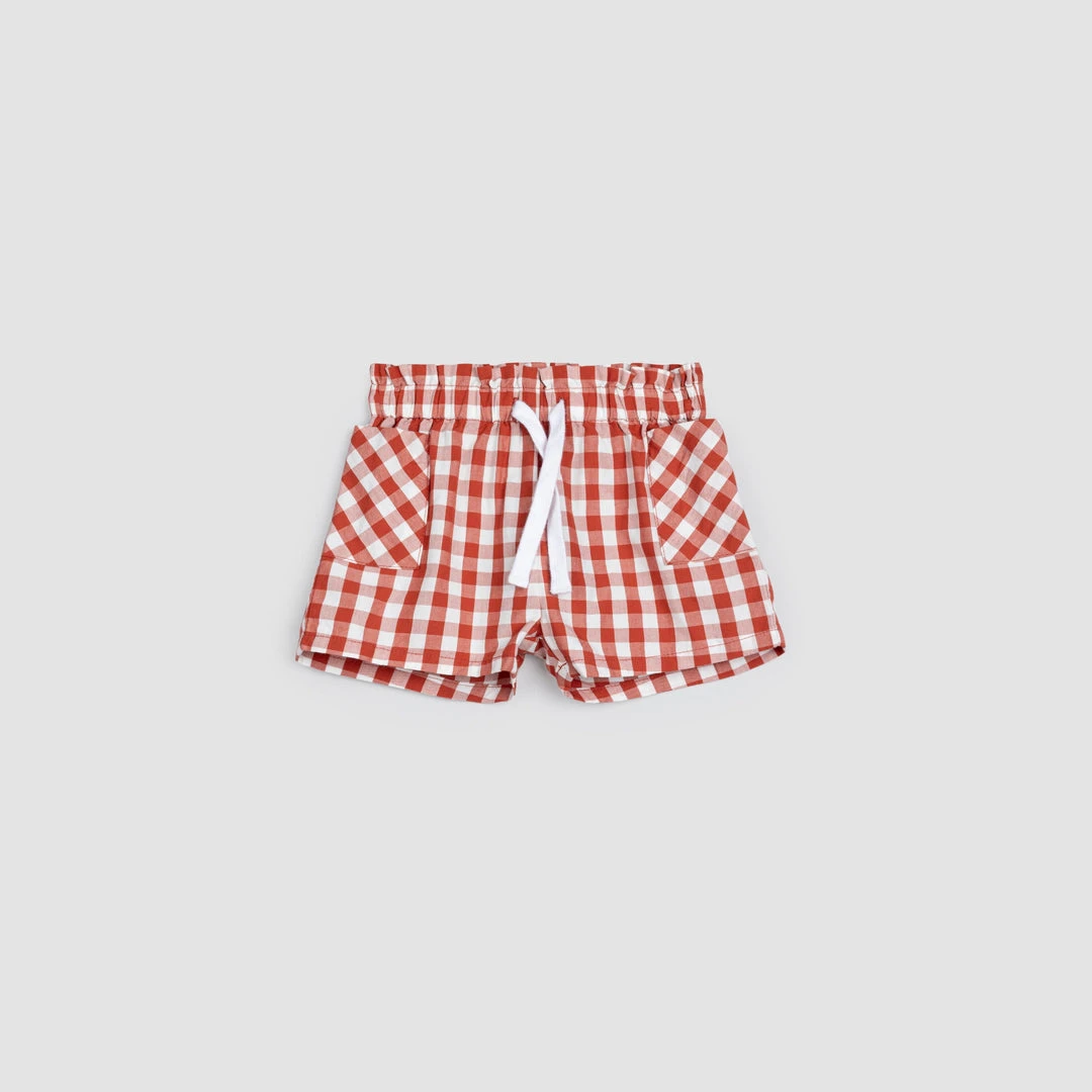Miles Short Red Gingham Bébé 3 Miles Short Red Gingham Bébé
