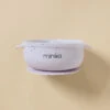 Minika Bol En Silicone Avec Couvercle Lavender -Fillettes & Fiston Soldes minika bol en silicone avec couvercle lavender