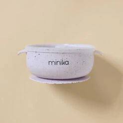 Minika Bol En Silicone Avec Couvercle Lavender