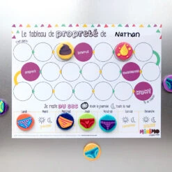 Minimo Motivation Mon Tableau De Propreté -Fillettes & Fiston Soldes minimo motivation mon tableau de proprete 4