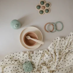 Mushie Couverture En Mousseline Black Daisy -Fillettes & Fiston Soldes mushie couverture en mousseline black daisy 3