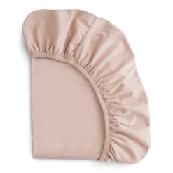 Mushie Drap Contour De Bassinette En Coton Extensible Blush