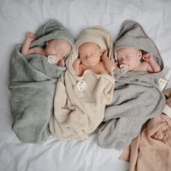 Mushie Serviette à Capuche Gray -Fillettes & Fiston Soldes mushie serviette a capuche gray 3