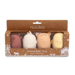 Noüka Jouets Pour Le Bain En Silicone Animaux De La Ferme -Fillettes & Fiston Soldes noueka jouets pour le bain en silicone animaux de 3