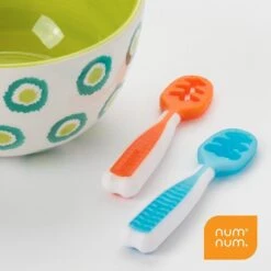 Num Num Pré-cuillère Orange/Bleu -Fillettes & Fiston Soldes num num pre cuillere orange bleu 2