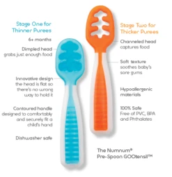 Num Num Pré-cuillère Orange/Bleu -Fillettes & Fiston Soldes num num pre cuillere orange bleu