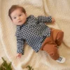 Petit Lem Chemise Et Pantalon Gingham Navy -Fillettes & Fiston Soldes petit lem chemise et pantalon gingham navy