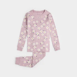 Petit Lem Pyjama Deux Pièces Marguerites Mauves -Fillettes & Fiston Soldes petit lem pyjama deux pieces marguerites mauves 2