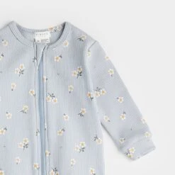 Petit Lem Pyjama Une Pièce Côtelé Marguerites -Fillettes & Fiston Soldes petit lem pyjama une piece cotele marguerites 2