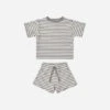 Quincy Mae Ensemble Deux Pièce Lagoon Stripe -Fillettes & Fiston Soldes quincy mae ensemble deux piece lagoon stripe