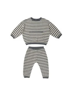 Quincy Mae Ensemble GaufréNavy Stripe -Fillettes & Fiston Soldes quincy mae ensemble gaufre navy stripe 2