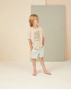 Rylee + Cru Short De Piscine Seafoam Check -Fillettes & Fiston Soldes rylee cru short de piscine seafoam check 2