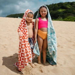 Slowtide Serviette à Capuche - Gigi (Rouille) -Fillettes & Fiston Soldes slowtide serviette a capuche gigi rouille 3